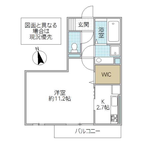 エトワル(1K/2階)の間取り写真