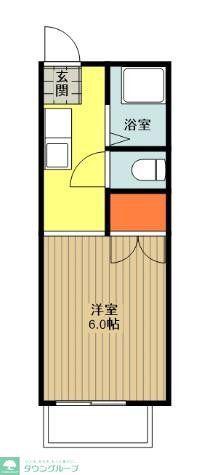 石川ハイツ(ワンルーム/2階)の間取り写真
