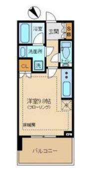 シティタワー新宿(ワンルーム/12階)の間取り写真