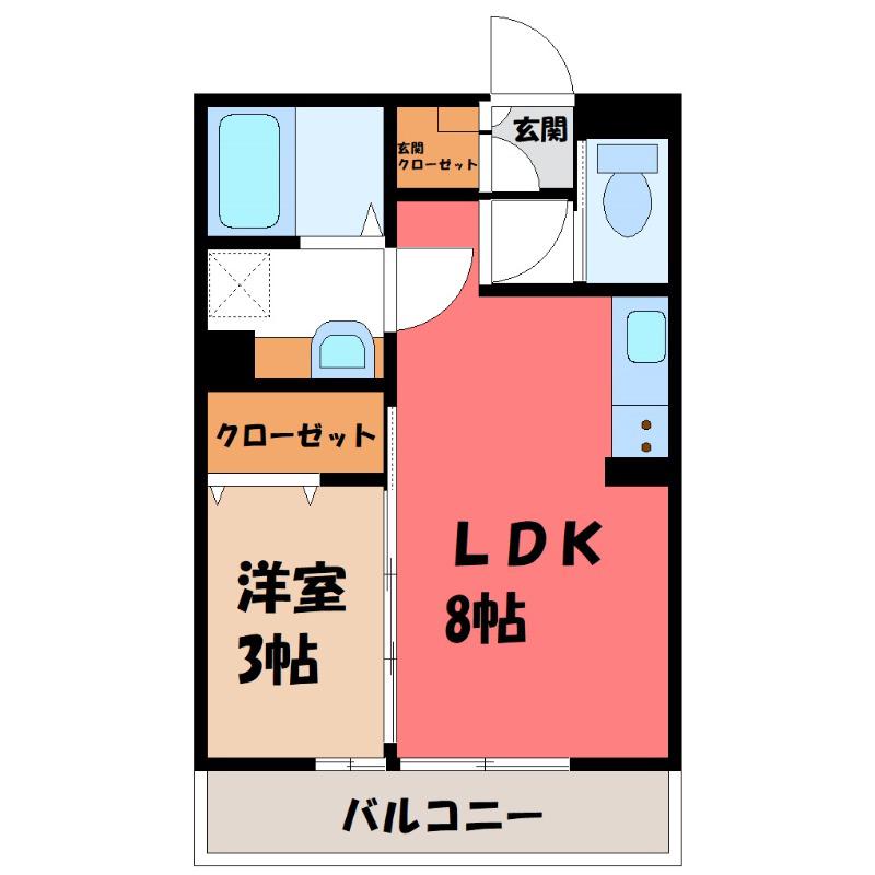 ヴィラリーリエ(1LDK/3階)の間取り写真