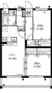 ティンカーベル(2LDK/2階)の間取り写真
