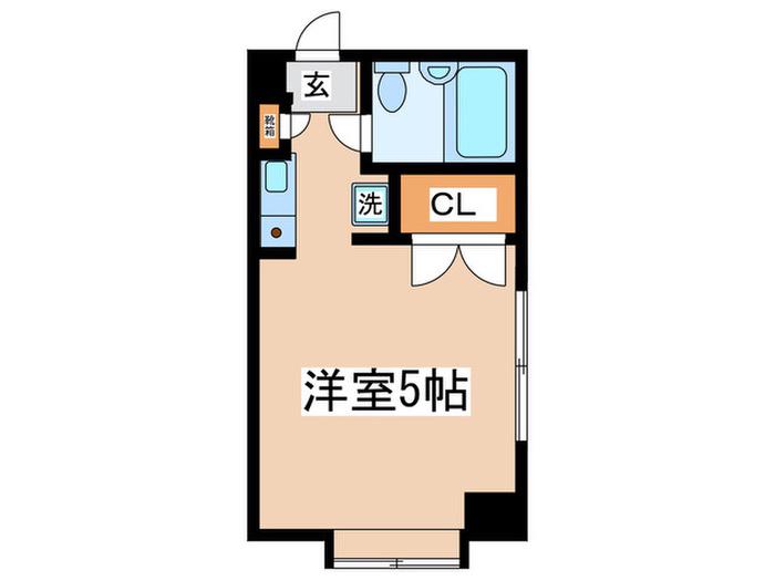 ラカセッタ(ワンルーム/1階)の間取り写真