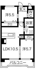 PREMIEREII (2LDK/1階)の間取り写真