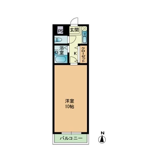 アイレックス南天神(1K/1階)の間取り写真