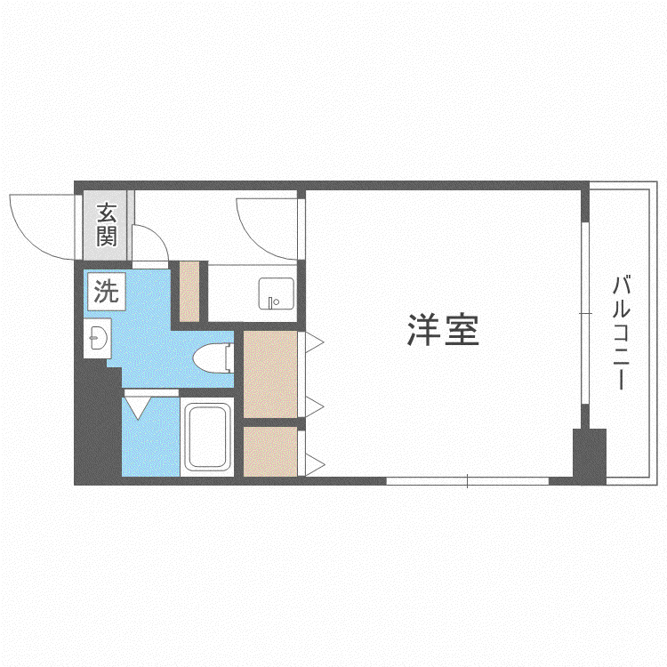 エトス平尾 二番館(1K/11階)の間取り写真