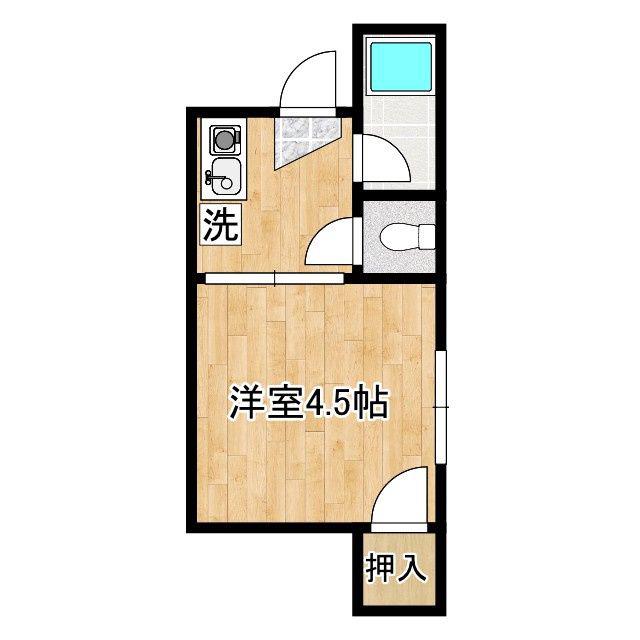 ビラ長居(1K/5階)の間取り写真