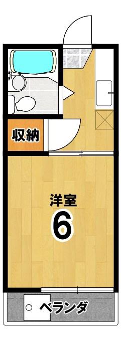 コーポ古波蔵(1K/1階)の間取り写真