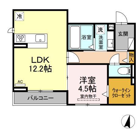 メゾン太閤(1LDK/2階)の間取り写真