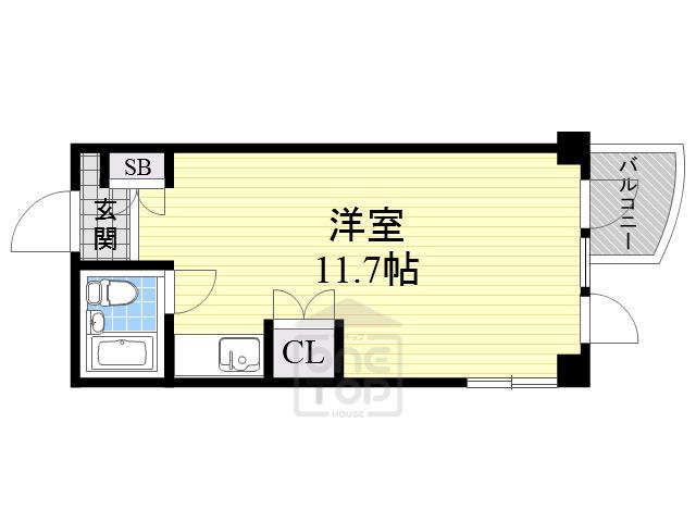ベルメゾンみくに(ワンルーム/3階)の間取り写真