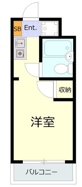サンホワイト磯子(ワンルーム/2階)の間取り写真