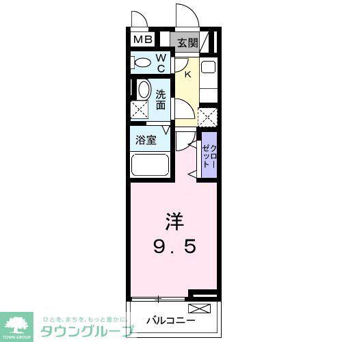 ルチアーノ(1K/3階)の間取り写真