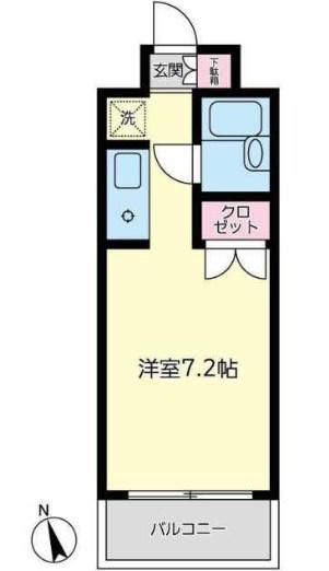 グランドレジデンス菊名(1K/3階)の間取り写真