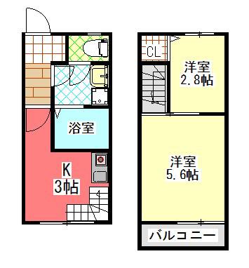 T-STYLE江尻(2K/1階)の間取り写真