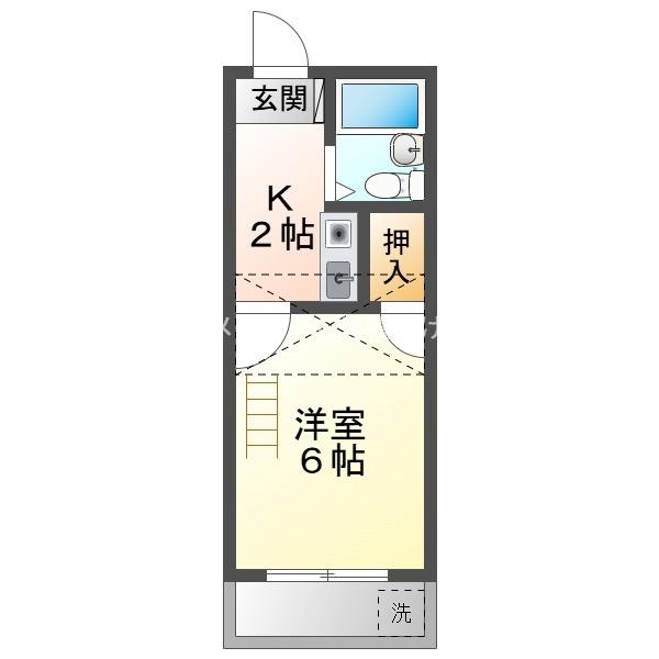 アーバンライフ東郷町(1K/1階)の間取り写真