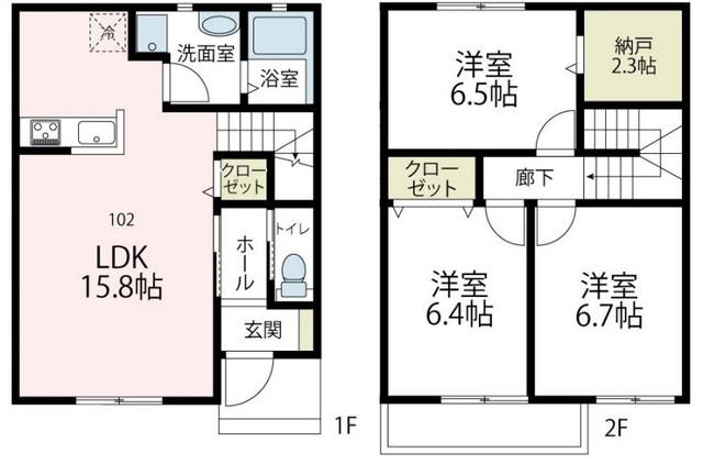 サンモール白鳥(3LDK/1階)の間取り写真