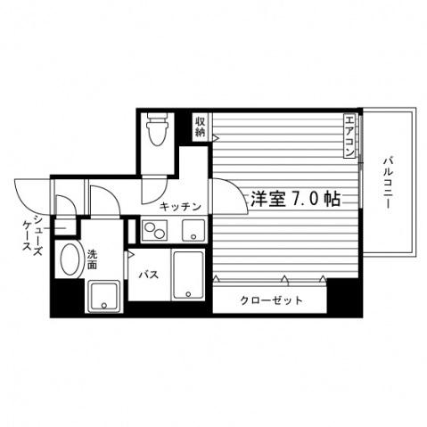 アールスコート(1K/2階)の間取り写真