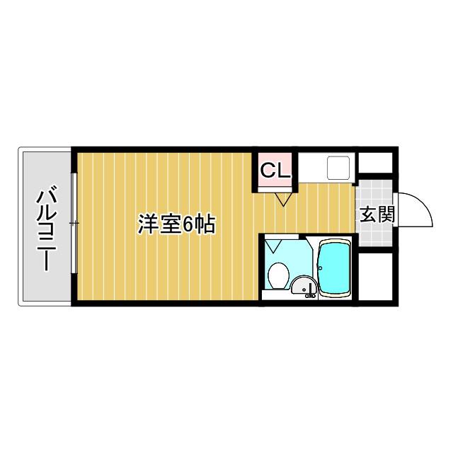 グランドムール都島(1K/4階)の間取り写真