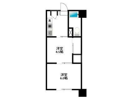 阿佐ヶ谷ダイヤモンドマンション(2K/8階)の間取り写真