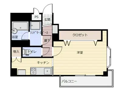 ルナハイツIII209(1K/2階)の間取り写真