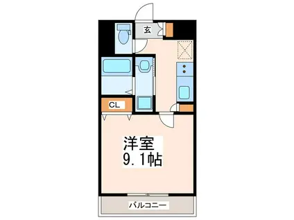 フォーエス本山(1K/5階)の間取り写真