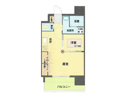 エステート・モア・平尾公園通(1LDK/2階)の間取り写真