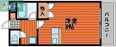 セントフォレスト北長瀬(1K/7階)の間取り写真