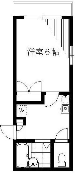 ユニテ若林(1K/3階)の間取り写真