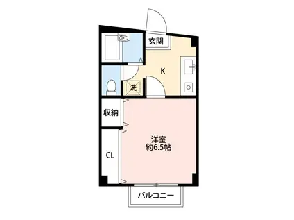 リヴィエるアビテ(1K/2階)の間取り写真