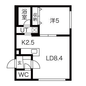 N.AFRONTIER(1LDK/4階)の間取り写真
