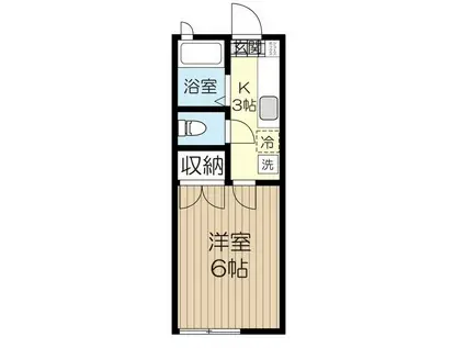 ユーコーポ(1K/1階)の間取り写真