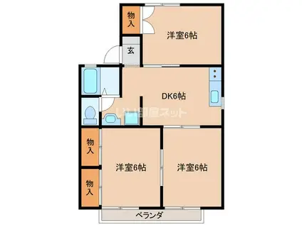 ファーストコーポ八千代(3DK/1階)の間取り写真