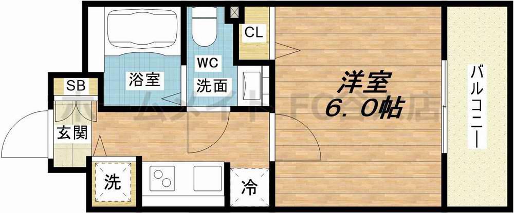 セイワパレス福島駅前(1K/3階)の間取り写真