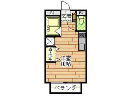 メゾンアイ(ワンルーム/1階)の間取り写真
