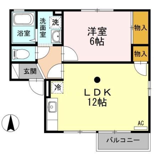 JR信越本線 見附駅 車で7分 2階建 築28年(1LDK/2階)の間取り写真