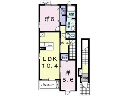 メゾン・ド・オニヨン(2LDK/2階)の間取り写真