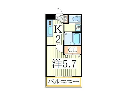 ミラドールアバン柏(1K/3階)の間取り写真
