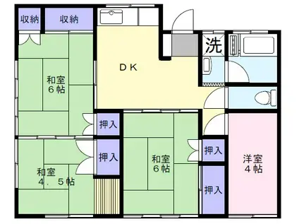 コーポたかはし(4DK/2階)の間取り写真