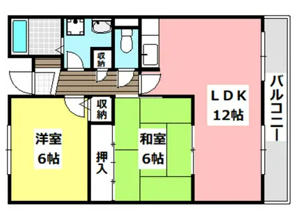 メゾンアヴェニール(2LDK/1階)の間取り写真