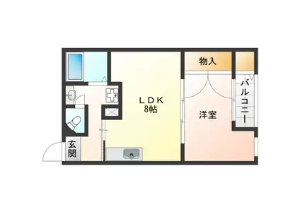 光南荘マンション(1LDK/3階)の間取り写真