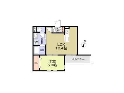 ALOHA HILO(1LDK/3階)の間取り写真