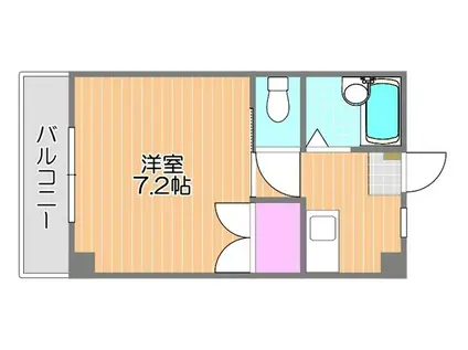 リーガ II(1K/3階)の間取り写真