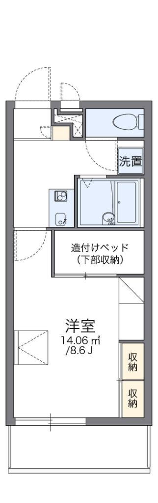 レオパレスMS SKY 寺方錦(1K/2階)の間取り写真