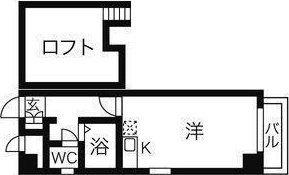 グレードハイツ長町(ワンルーム/4階)の間取り写真
