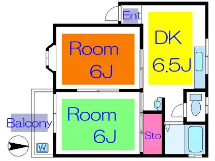 東栄コーポ(2DK/2階)の間取り写真