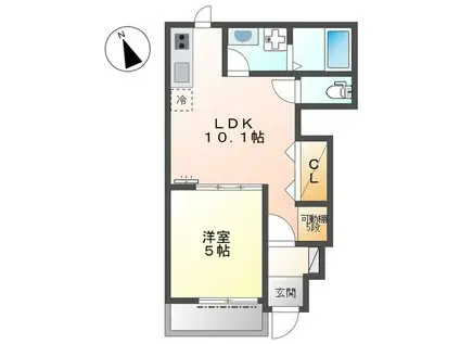 グレース メゾン(1LDK/1階)の間取り写真