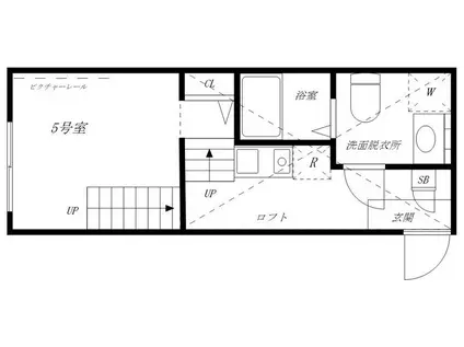 ハーモニーテラス北小岩VIII(ワンルーム/1階)の間取り写真