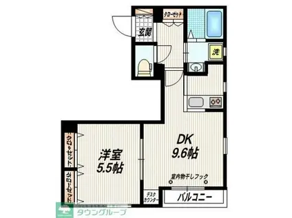 アルビー久が原(1DK/2階)の間取り写真