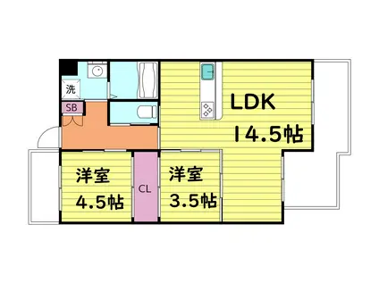 GO・スギモト(2LDK/2階)の間取り写真