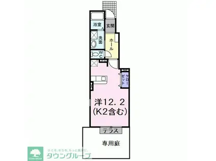 エイト・パル(1K/1階)の間取り写真