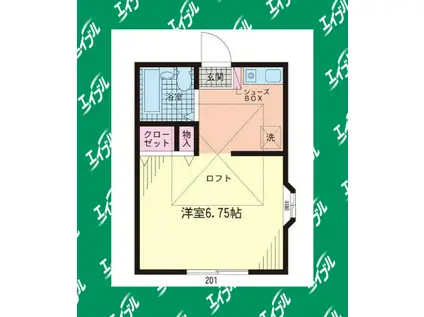 プロトプレイス(1K/2階)の間取り写真